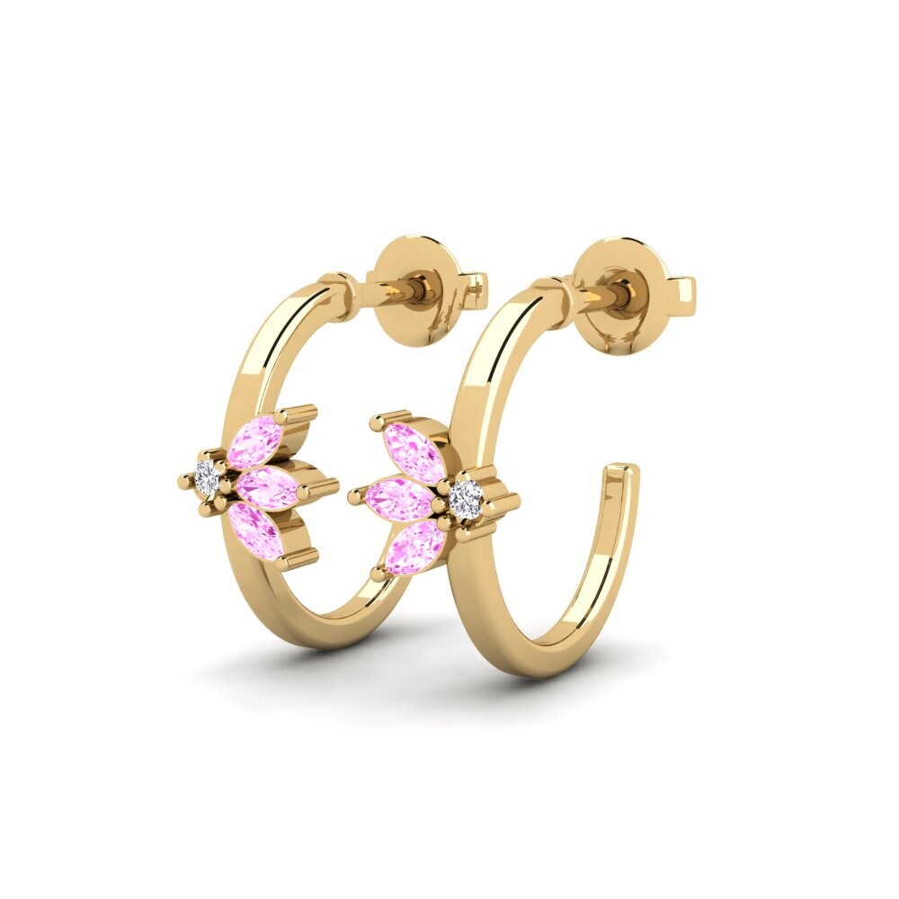 Pink Sapphire Women's Earring Garyshker