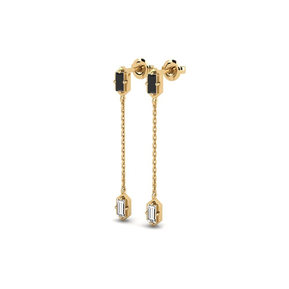 Onyx Noir Boucle d'oreille femme Jaslara