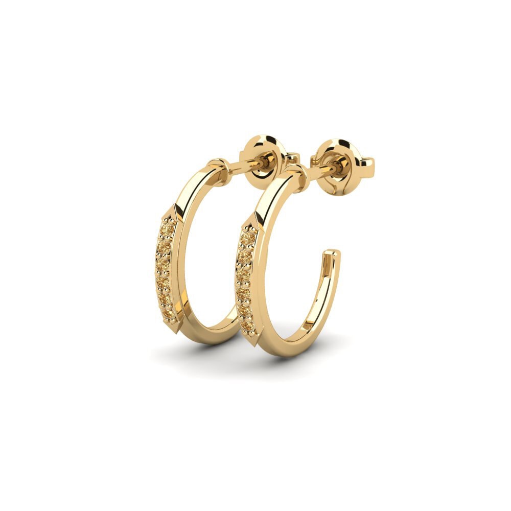 Brown Diamond Women's Earring Juldyz