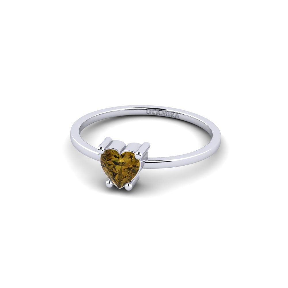 950 Platinum Brown Zircon Ring Liorae