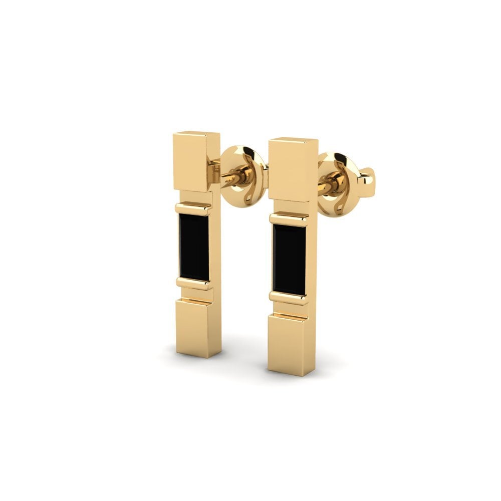 Onyx Noir Boucle d'oreille femme Oressia