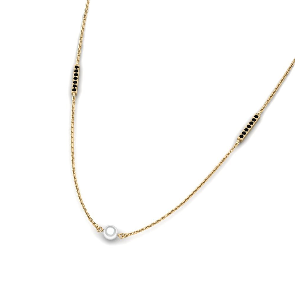 Black Diamond Women's Necklace Serrati