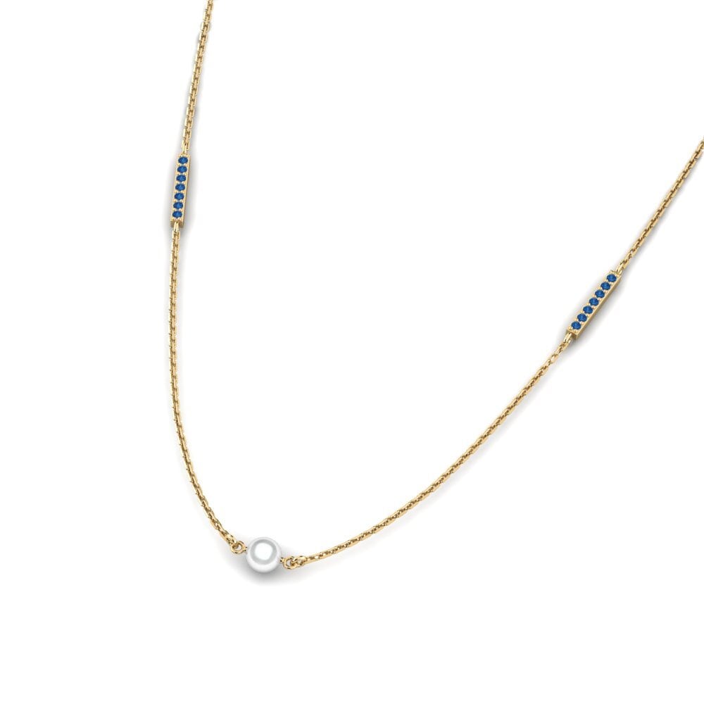 Dark Blue Zirconia Women's Necklace Serrati