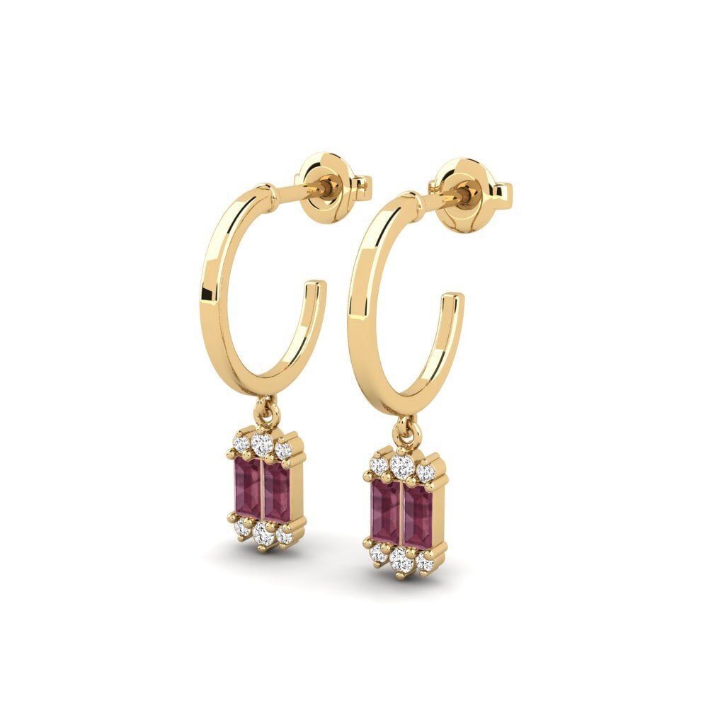Grenat de Rhodolite Boucle d'oreille femme Talnotry