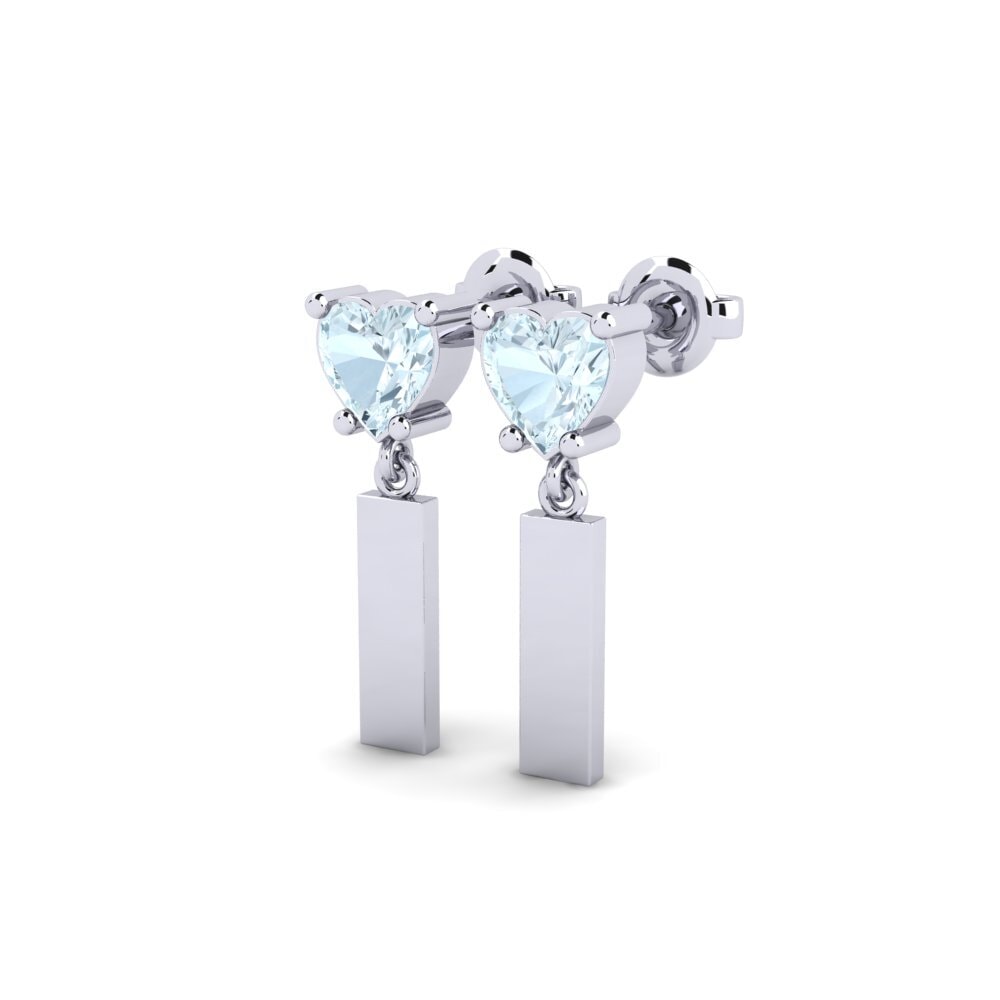 Oro Bianco 375 Acquamarina Orecchino da donna Vireda