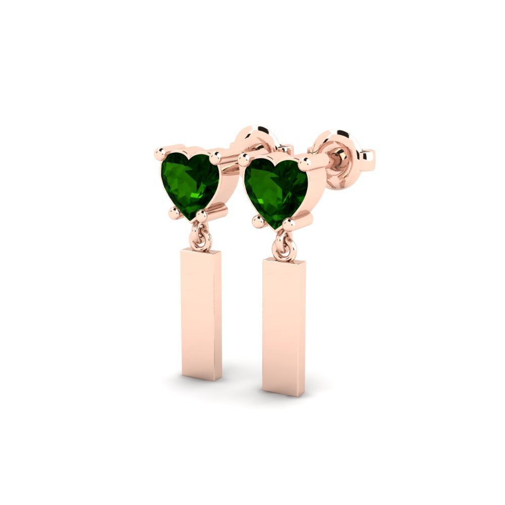14ct Rose Gold Green Tourmaline Women's Earring Vireda