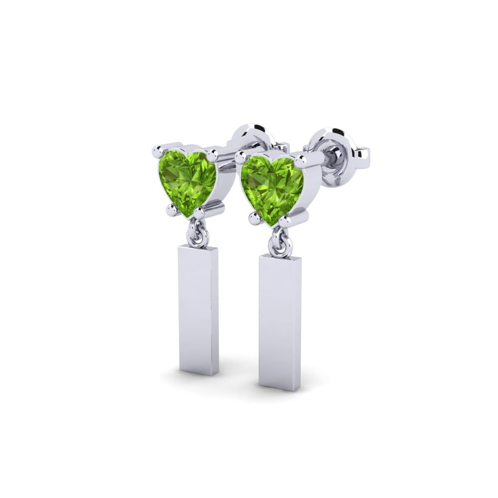 Oro Bianco 375 Peridoto Orecchino da donna Vireda