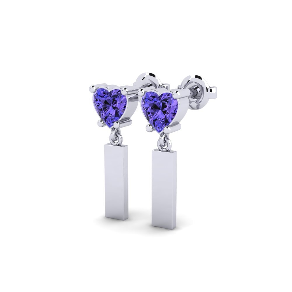 Oro Bianco 375 Tanzanite Orecchino da donna Vireda