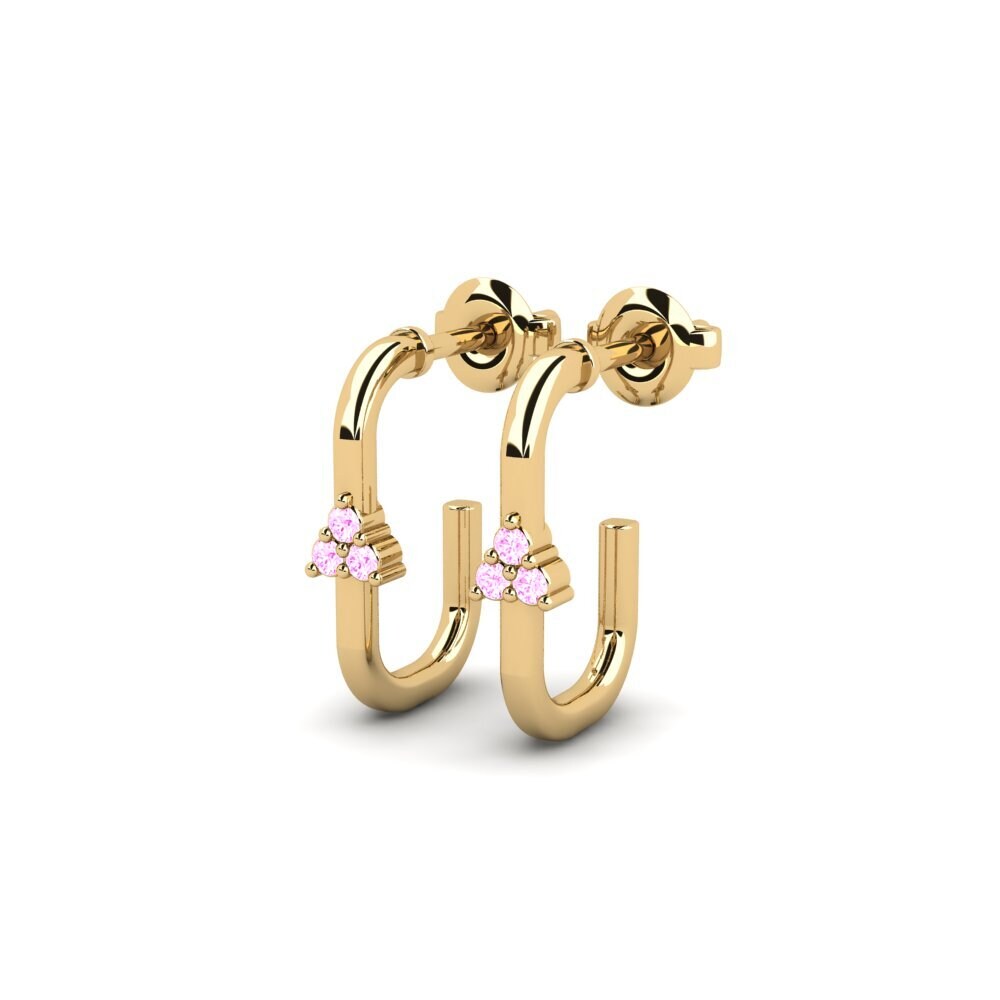 Pink Sapphire Women's Earring Barnsley