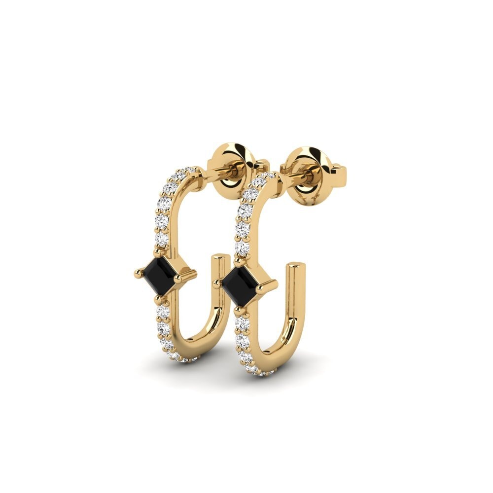 Onyx Noir Boucle d'oreille femme Doncaster