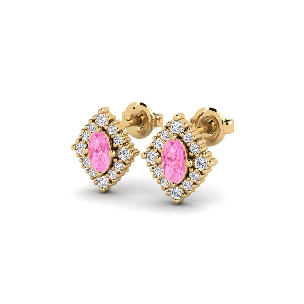 Pink Sapphire Women's Earring Dotline