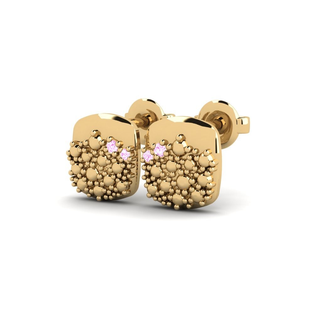 Pink Sapphire Women's Earring Floraya