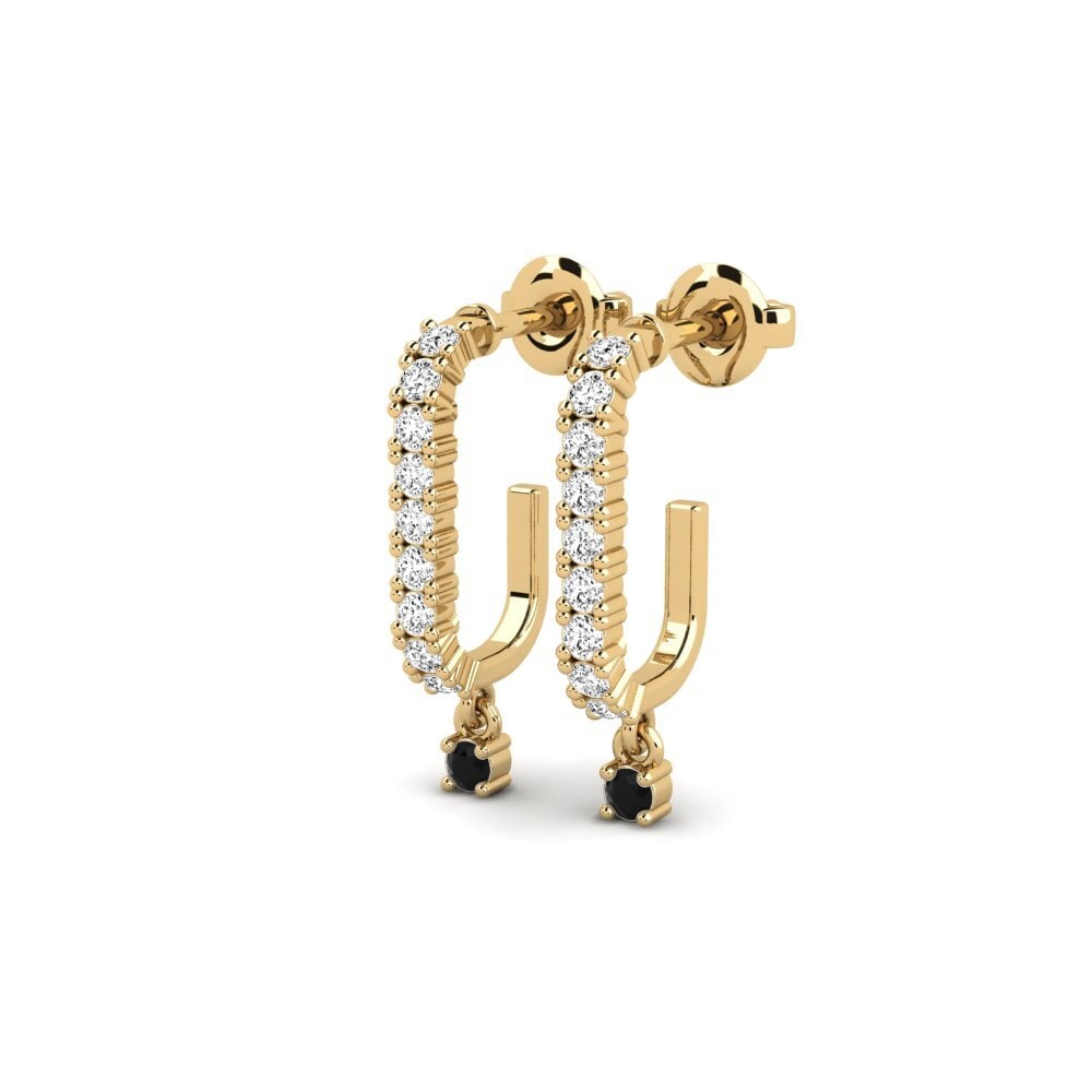 Onyx Noir Boucle d'oreille femme Henshaw