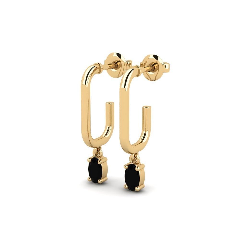 Onyx Noir Boucle d'oreille femme Jedburgh