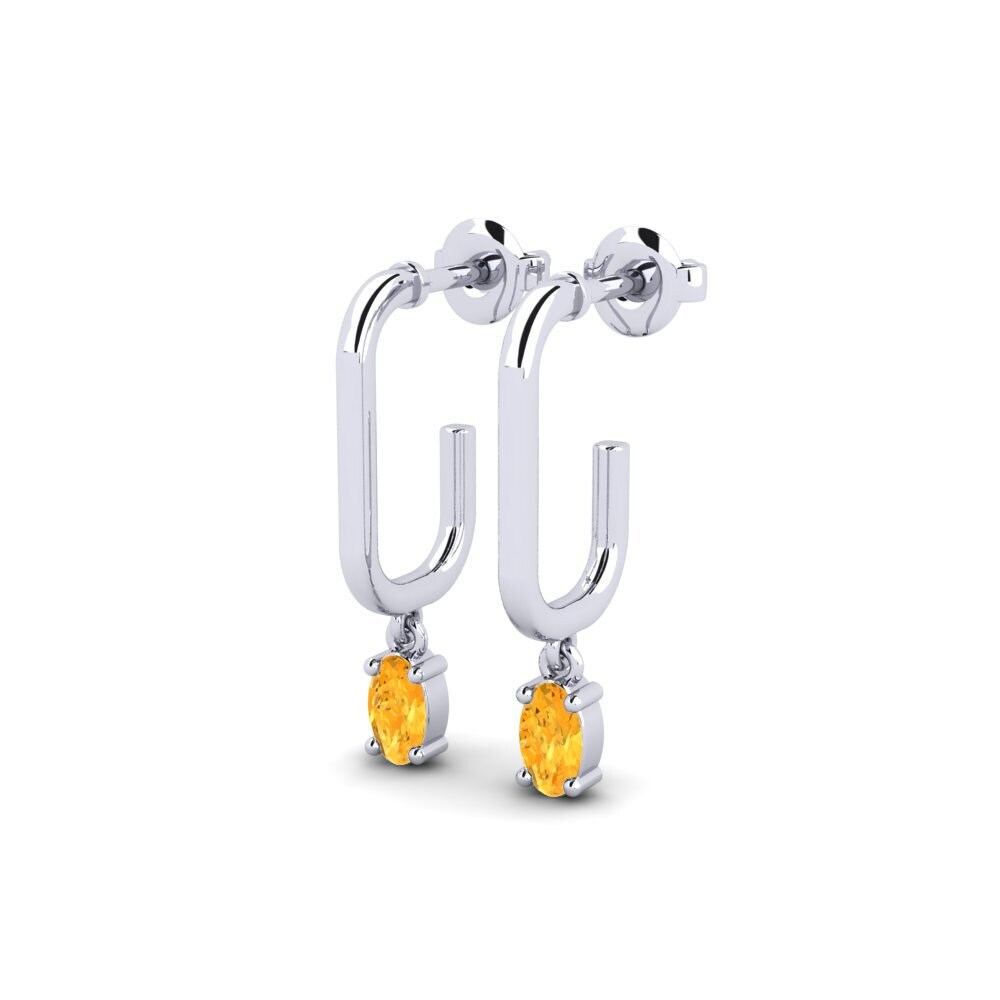 Oro Bianco 375 Citrino Orecchino da donna Jedburgh