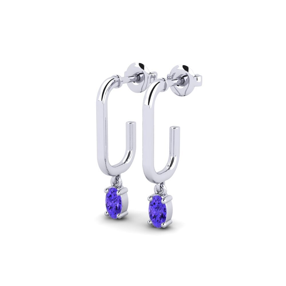 Oro Bianco 375 Tanzanite Orecchino da donna Jedburgh