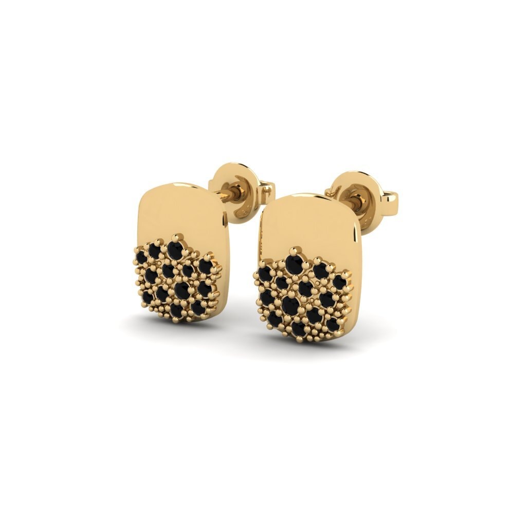 Onyx Noir Boucle d'oreille femme Luminae
