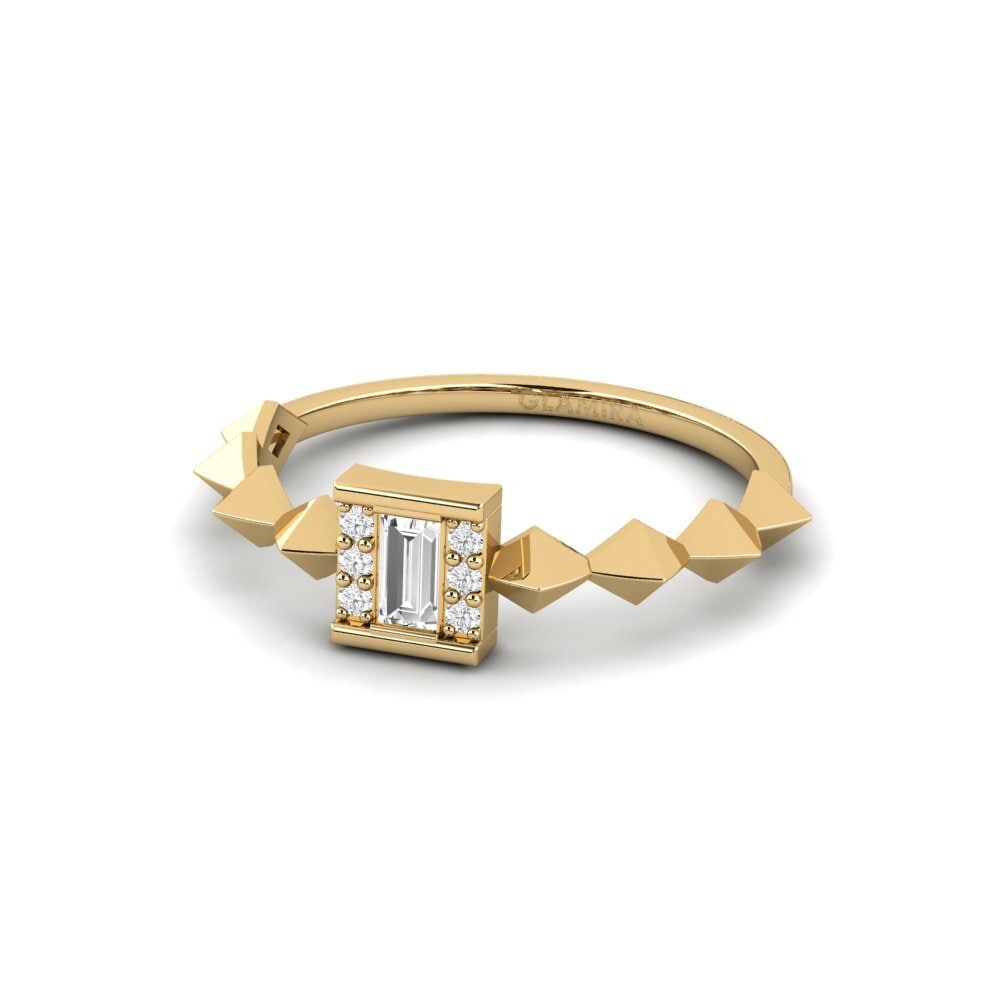 Weißer Saphir Ring Meyais