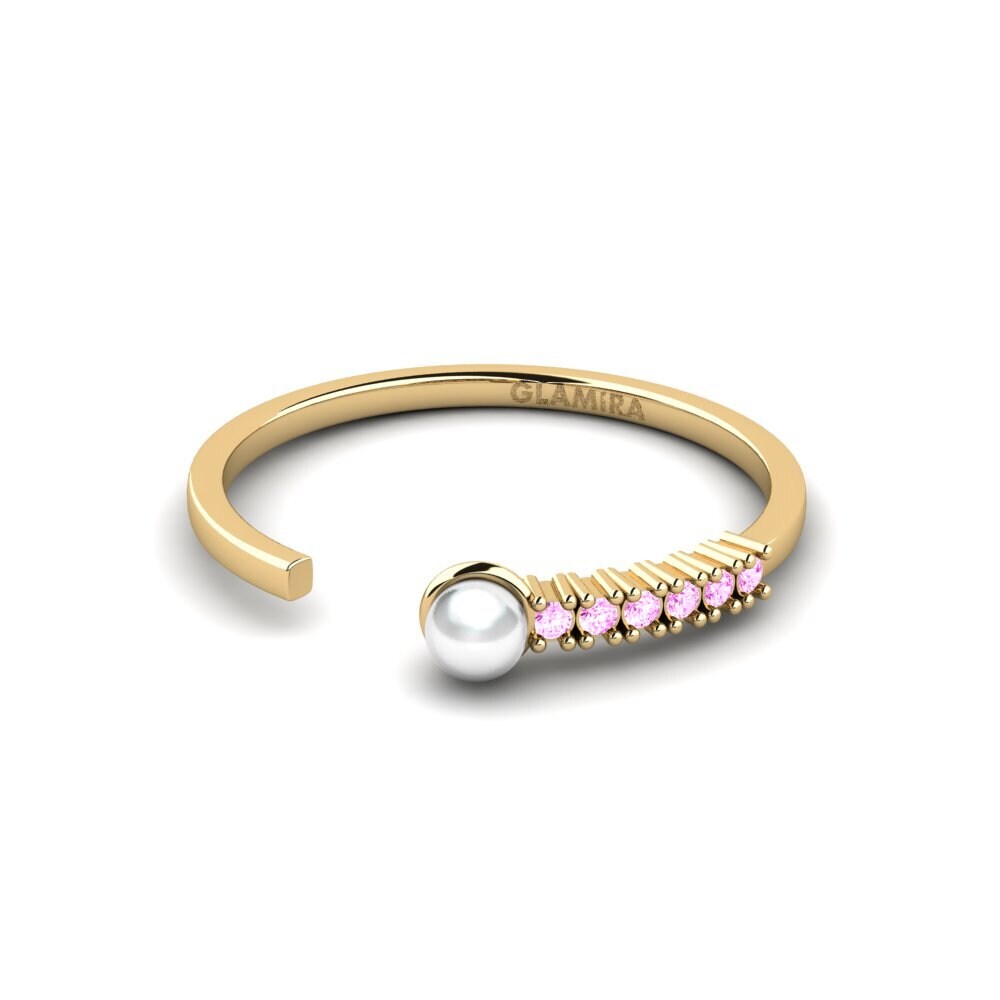 Zafiro Rosado Anillo Pageantry