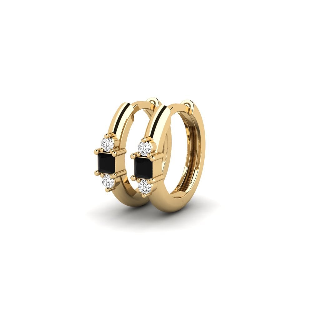 Onyx Noir Boucle d'oreille femme Radgonaia
