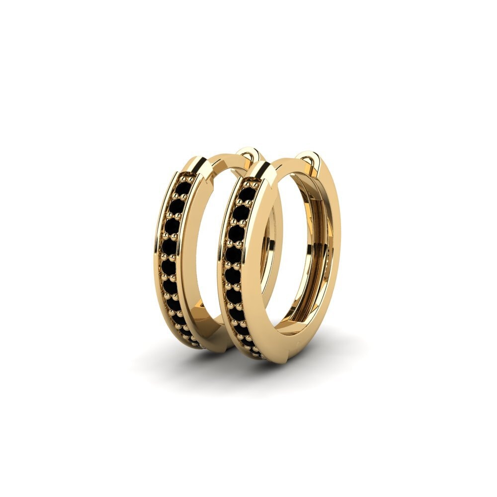 Onyx Noir Boucle d'oreille femme Tolmintoe