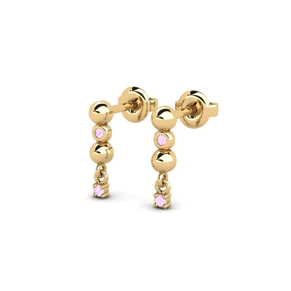 Safira Rosa Brincos Feminino Astrithya