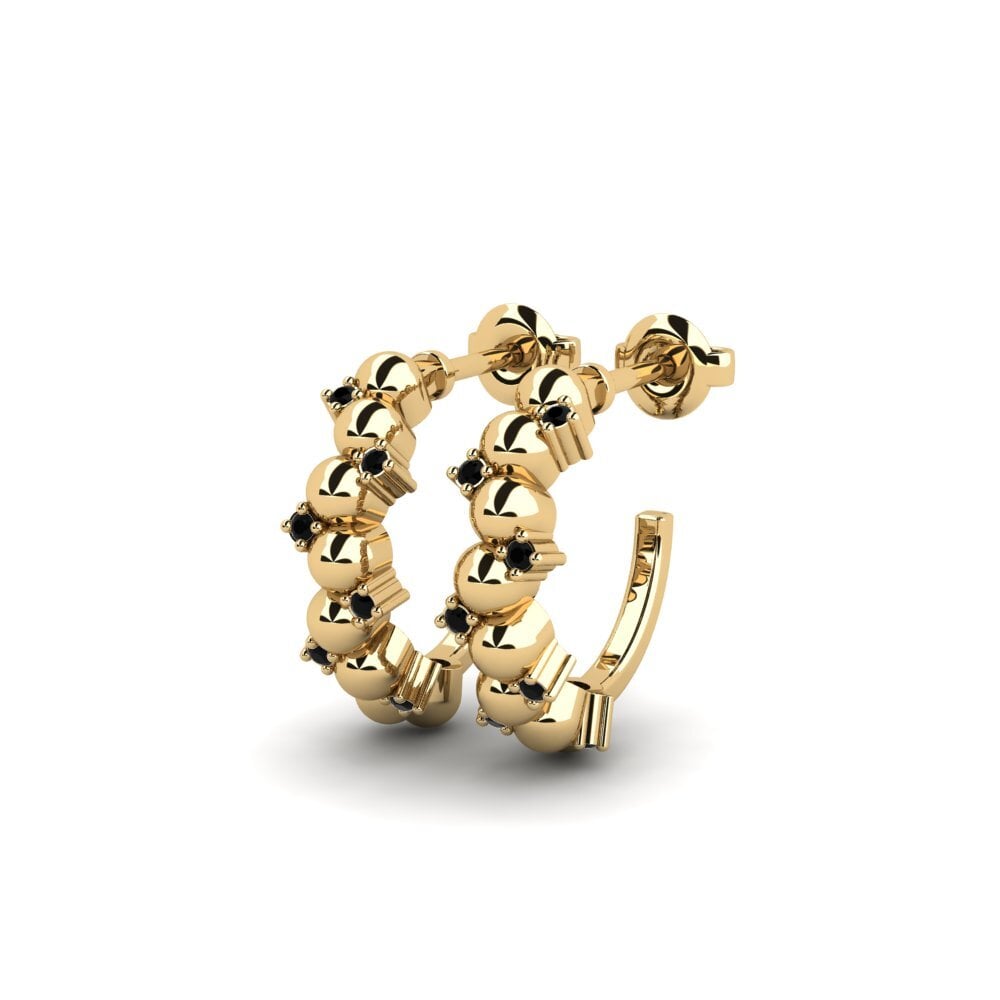 Onyx Noir Boucle d'oreille femme Olyndea