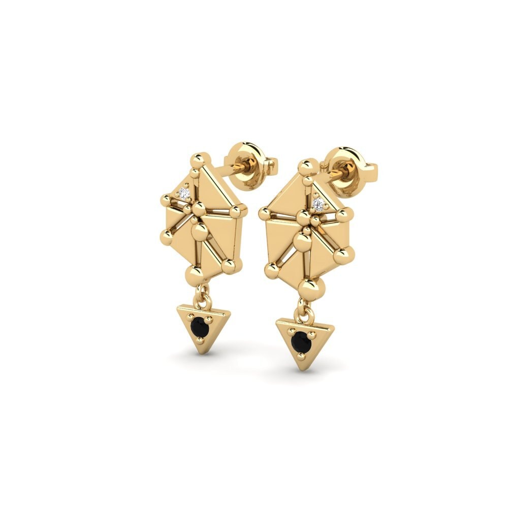 Onyx Noir Boucle d'oreille femme Zilora