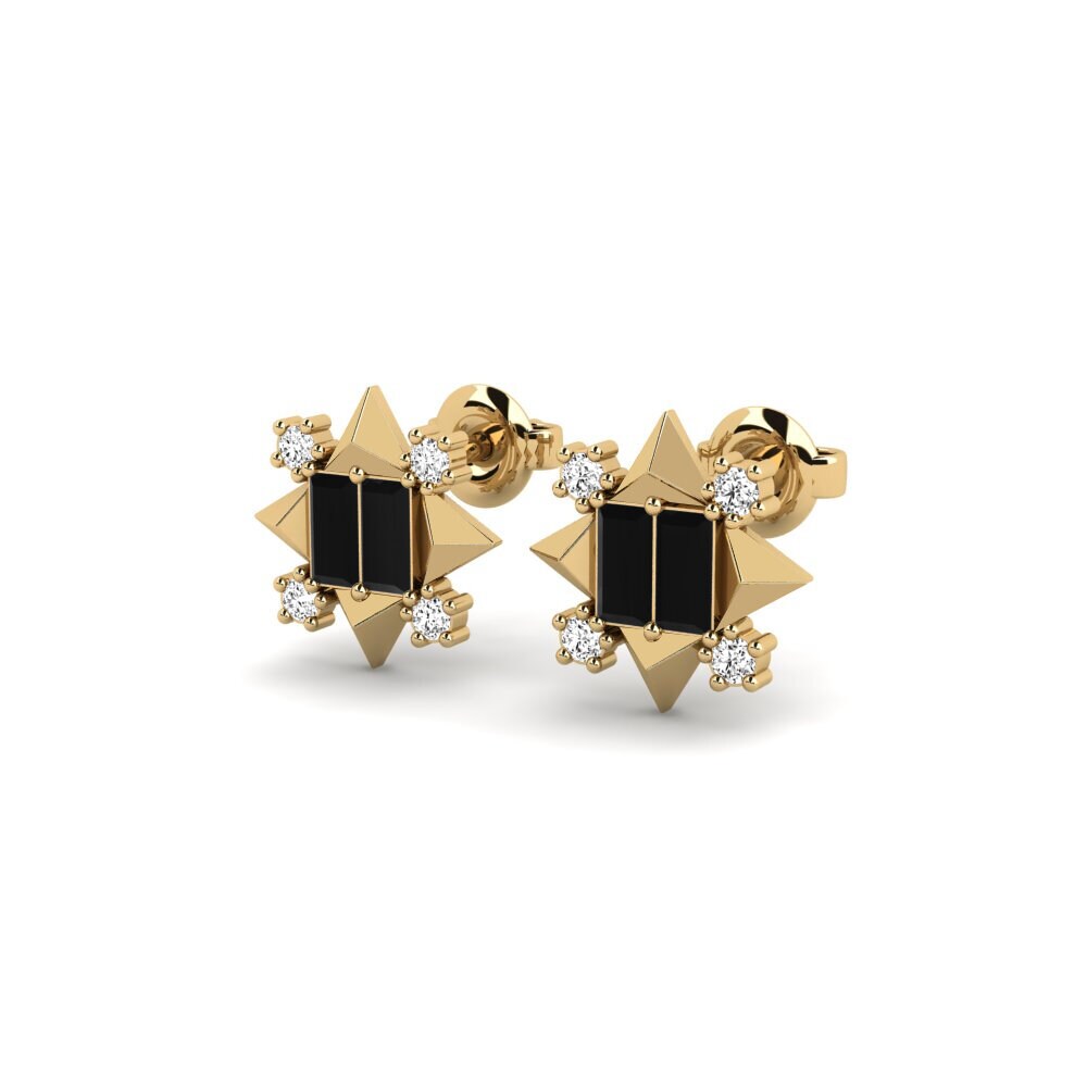 Onyx Noir Boucle d'oreille femme Zeyp
