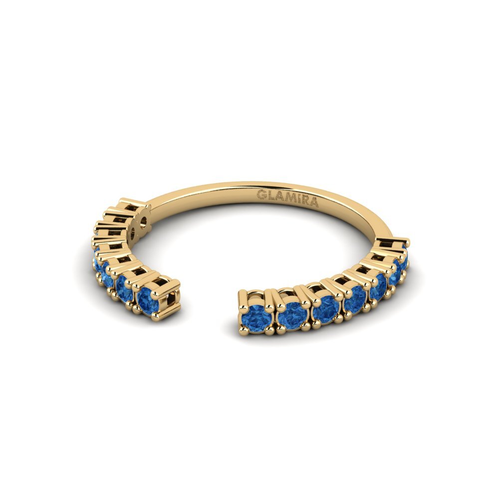 Circonita Azul Oscuro Anillo Aktobe