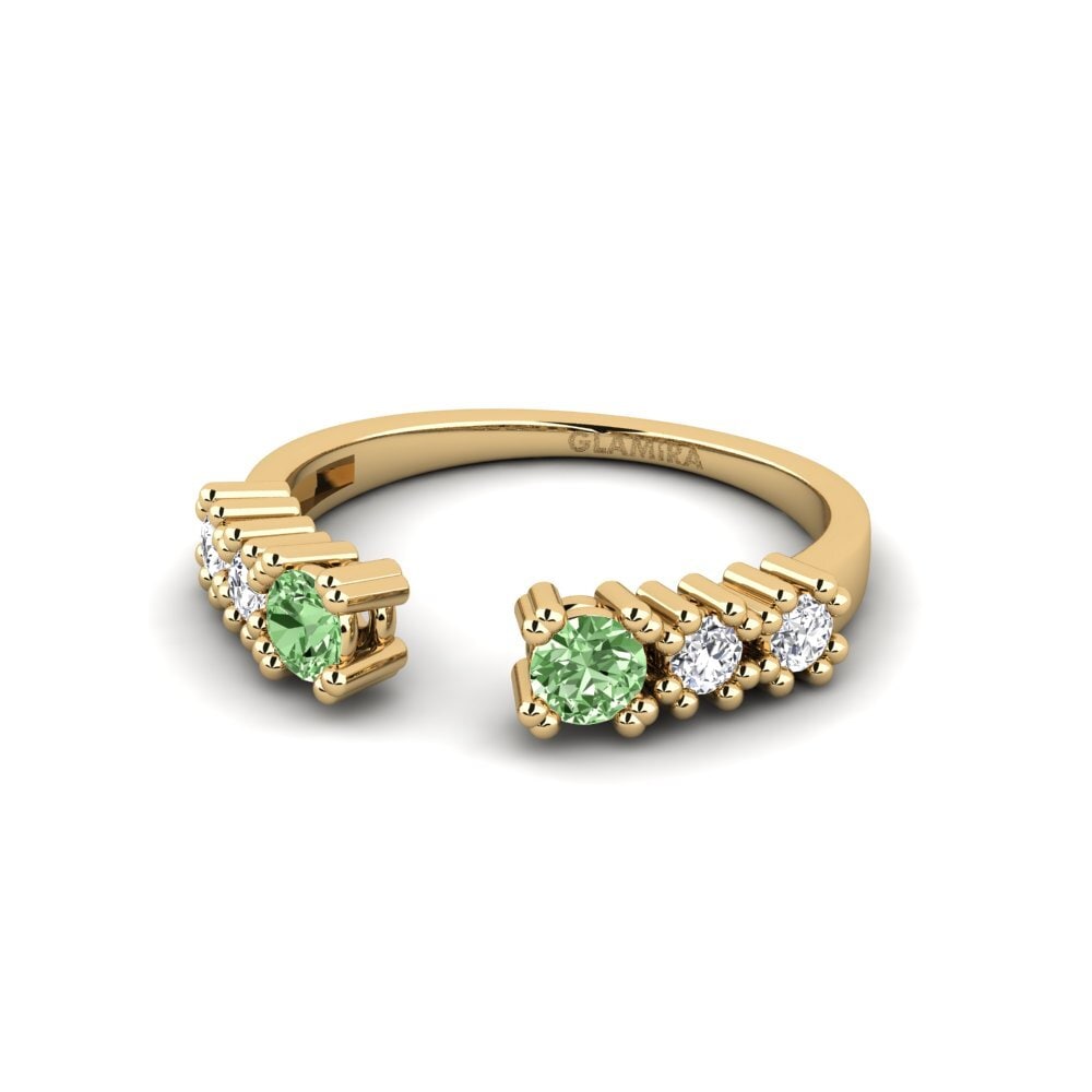 Diamante Verde Anel Aymarae