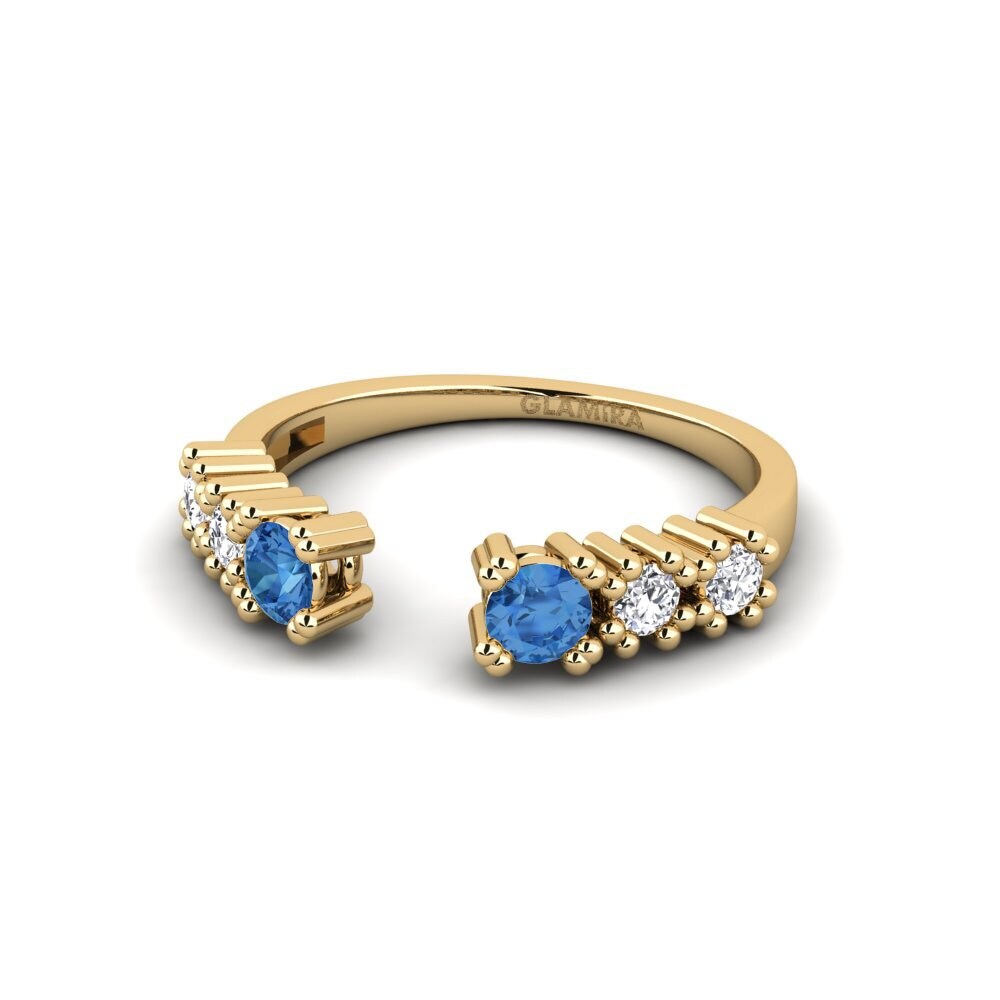 Circonita Azul Oscuro Anillo Aymarae