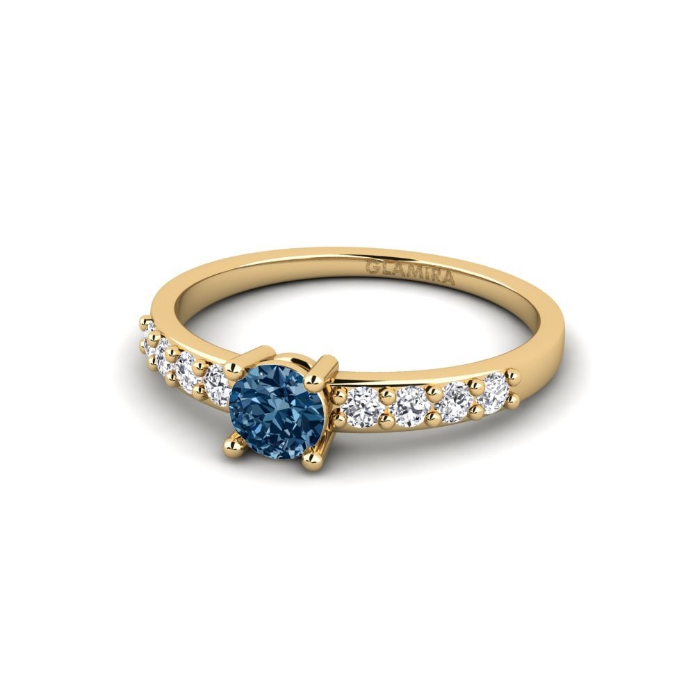 Blue Diamond Engagement Ring Bellechasse
