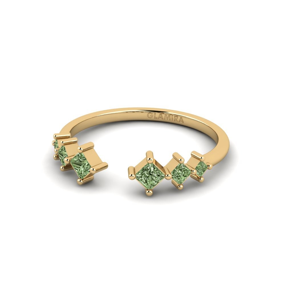 Diamante Verde Anel Beshariq