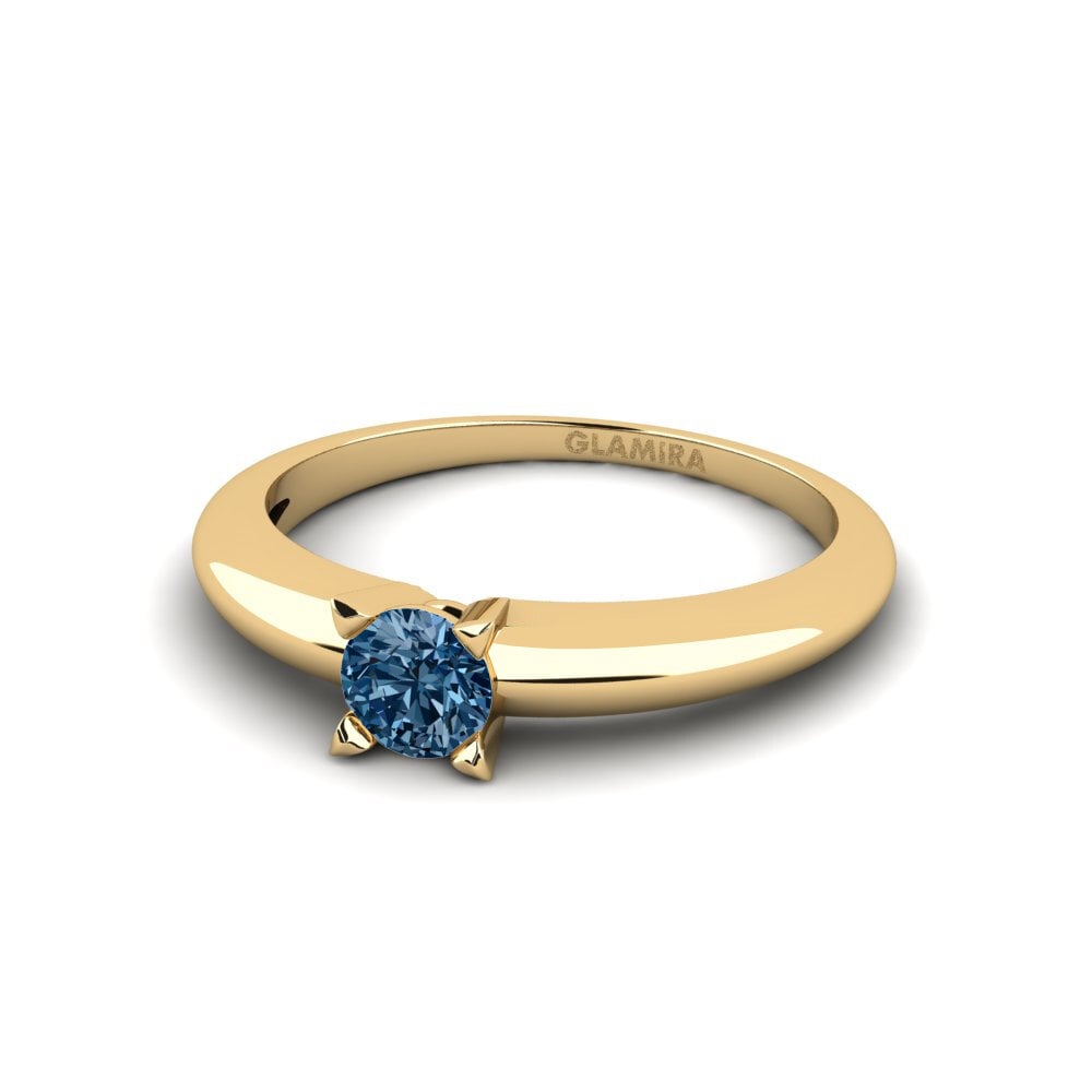 Blue Diamond Engagement Ring Cambo