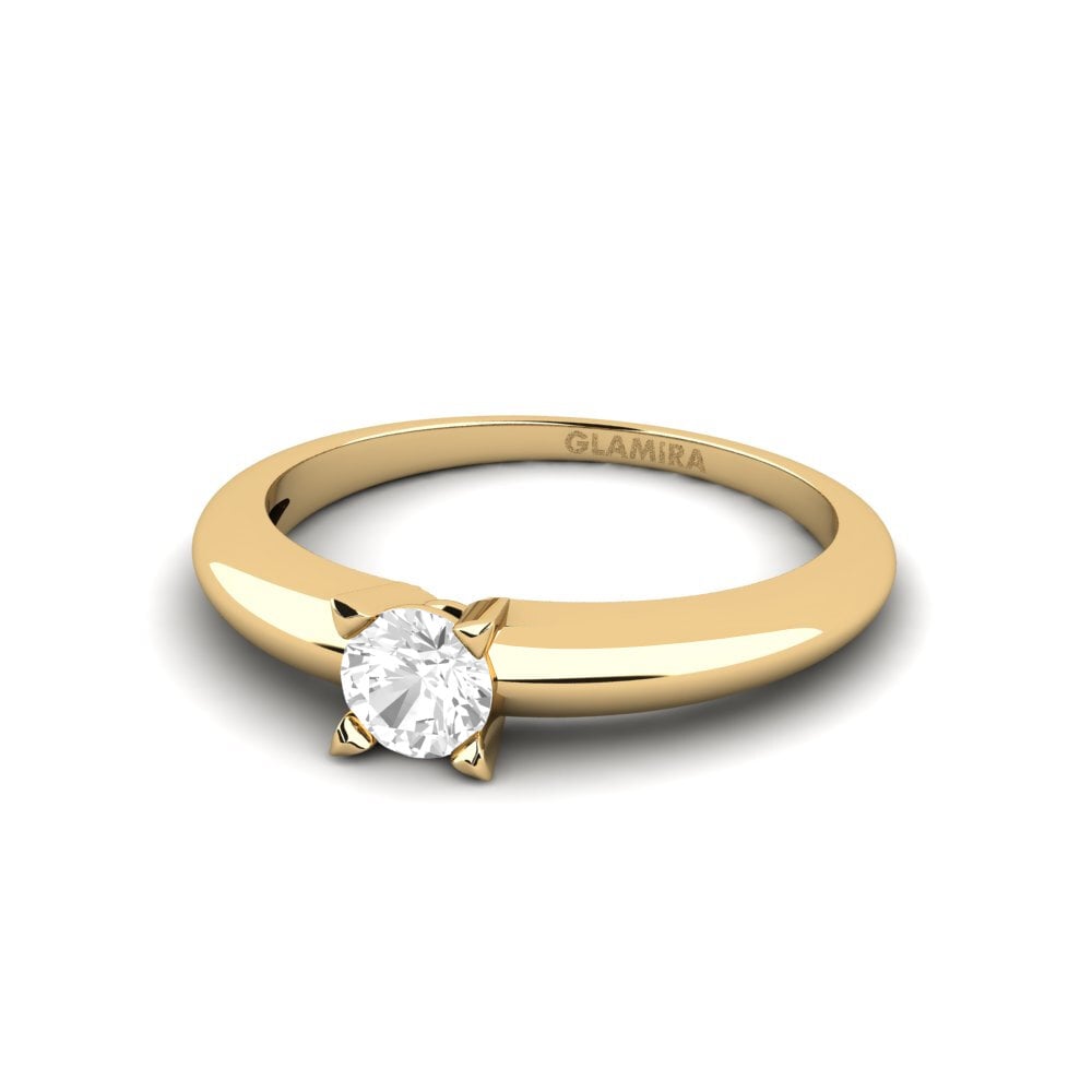 White sapphire Engagement Ring Cambo
