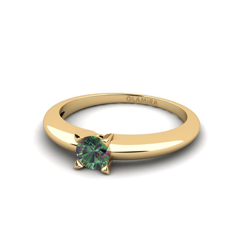 Topacio Místico Anillo de compromiso Cambo