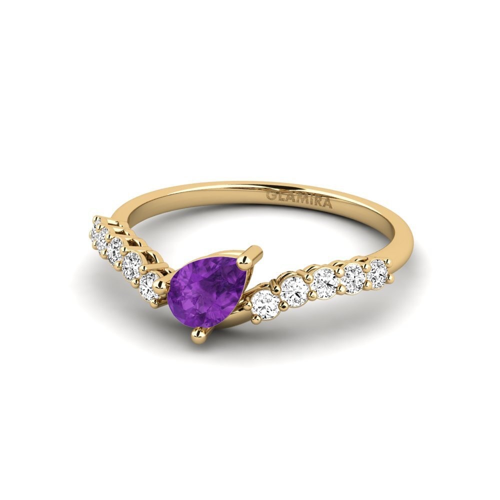 Amethyst Engagement Ring Chaek