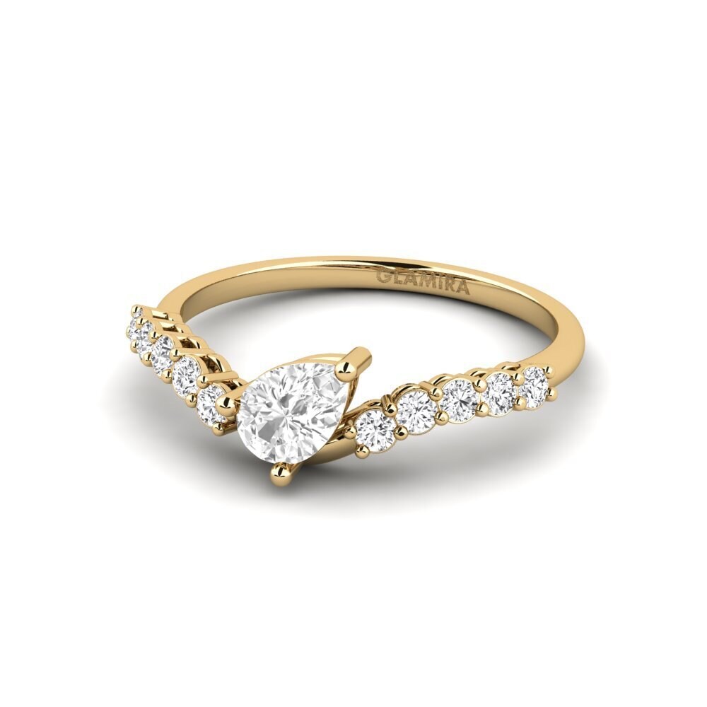 White sapphire Engagement Ring Chaek