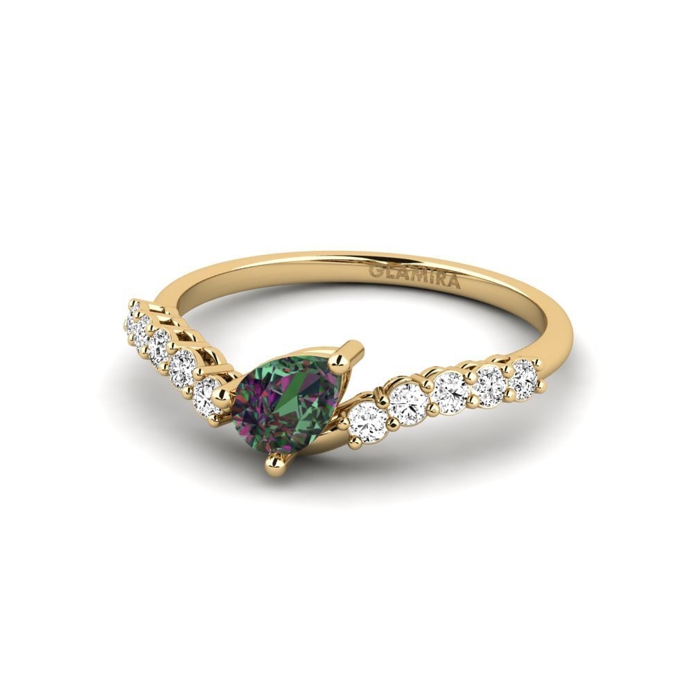 Topacio Místico Anillo de compromiso Chaek