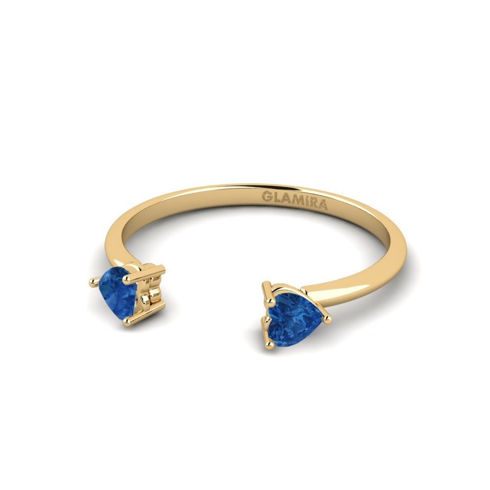 Circonita Azul Oscuro Anillo Coya