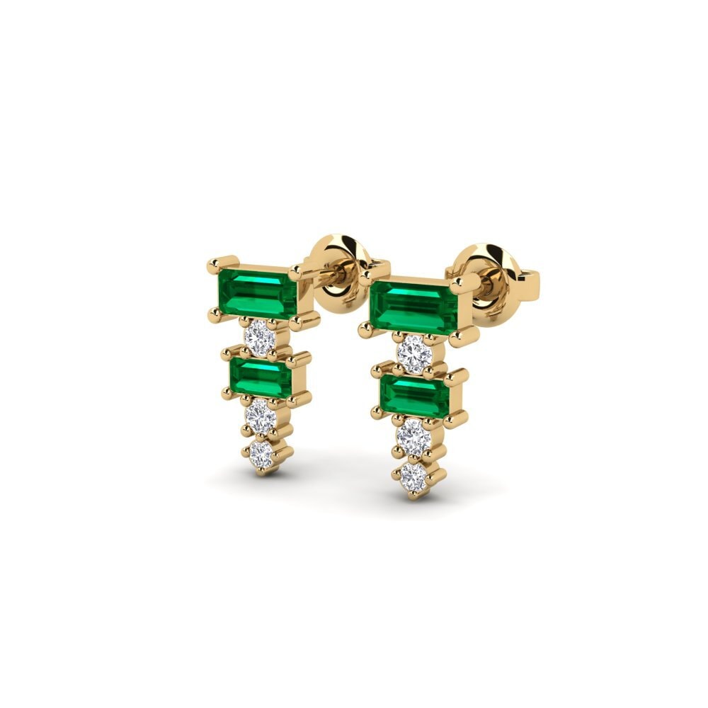 Zircônia Verde Brincos Feminino Egindikol
