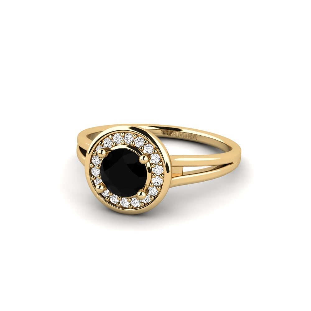 Ónix Negro Anillo de compromiso Fleurus