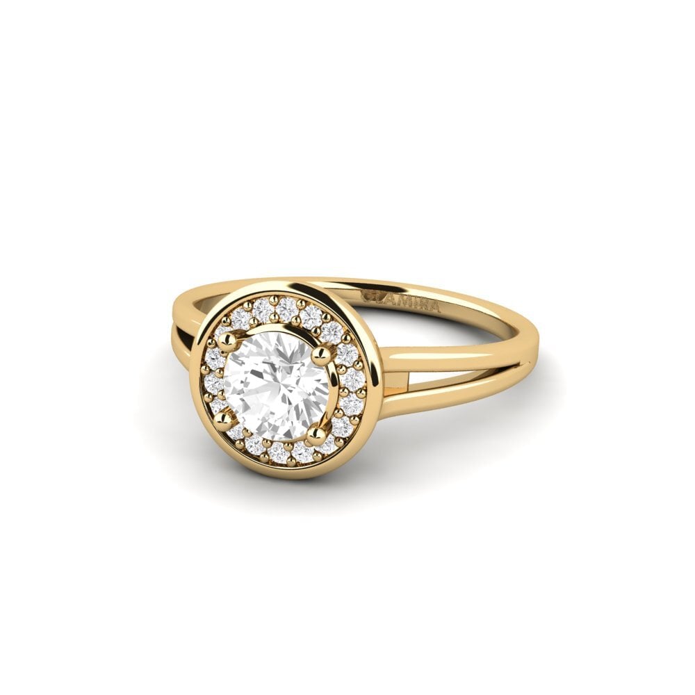 White sapphire Engagement Ring Fleurus