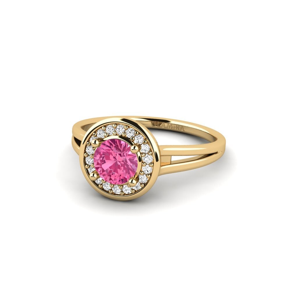 Tourmaline Rose Bague de fiançailles Fleurus