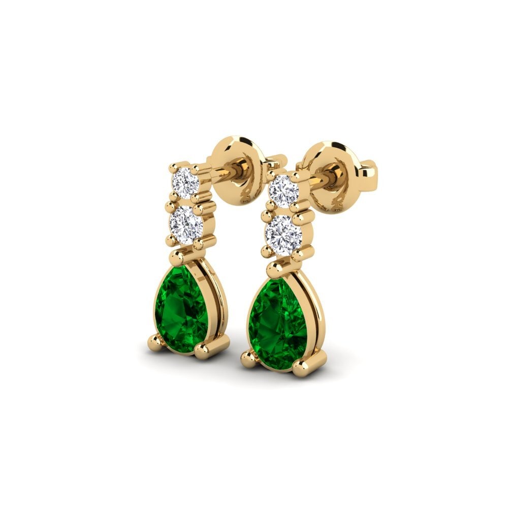 Zircônia Verde Brincos Feminino Kargaly
