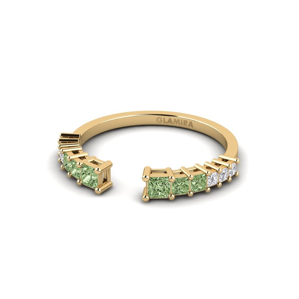 Diamante Verde Anel Kochkor