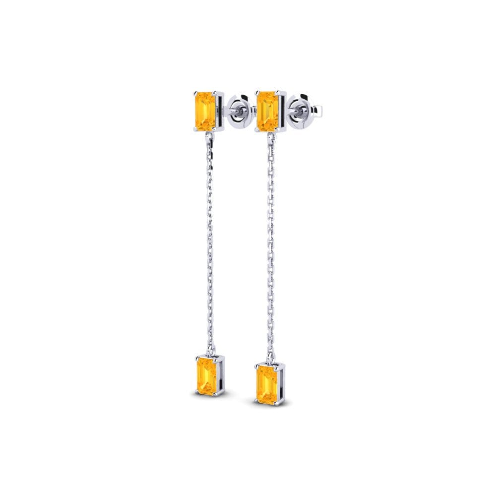 Oro Bianco 375 Citrino Orecchino da donna Melista