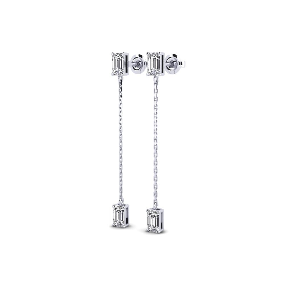 White Silver Diamond Women's Earring Melista