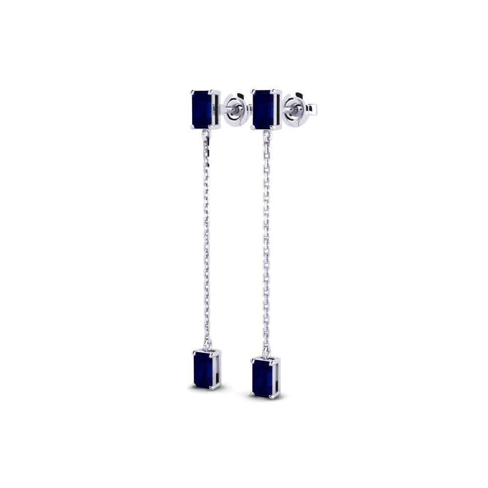 9k White Gold Sapphire Women's Earring Melista